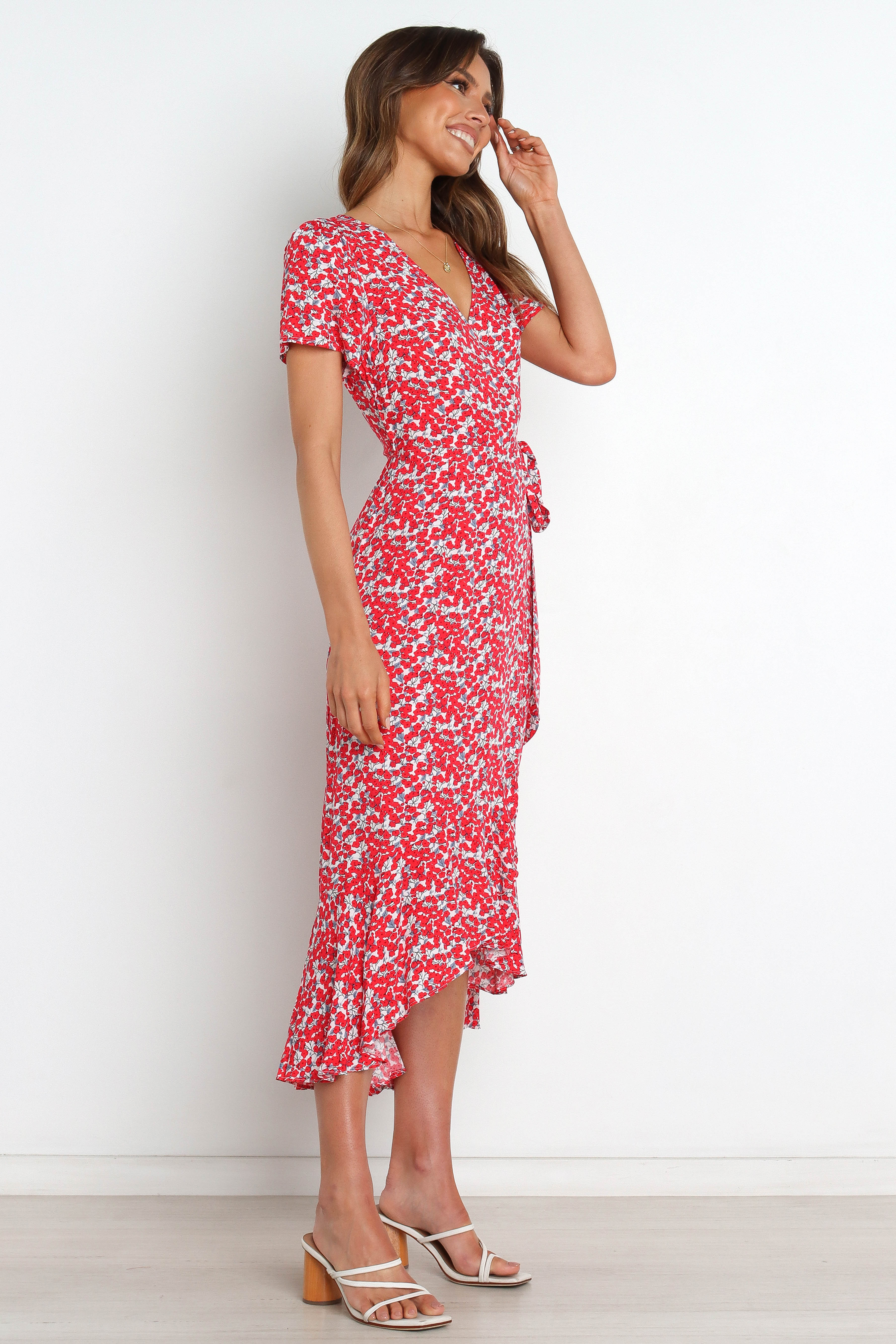 Women Summer Vacition V Neck Midi A Line Dress