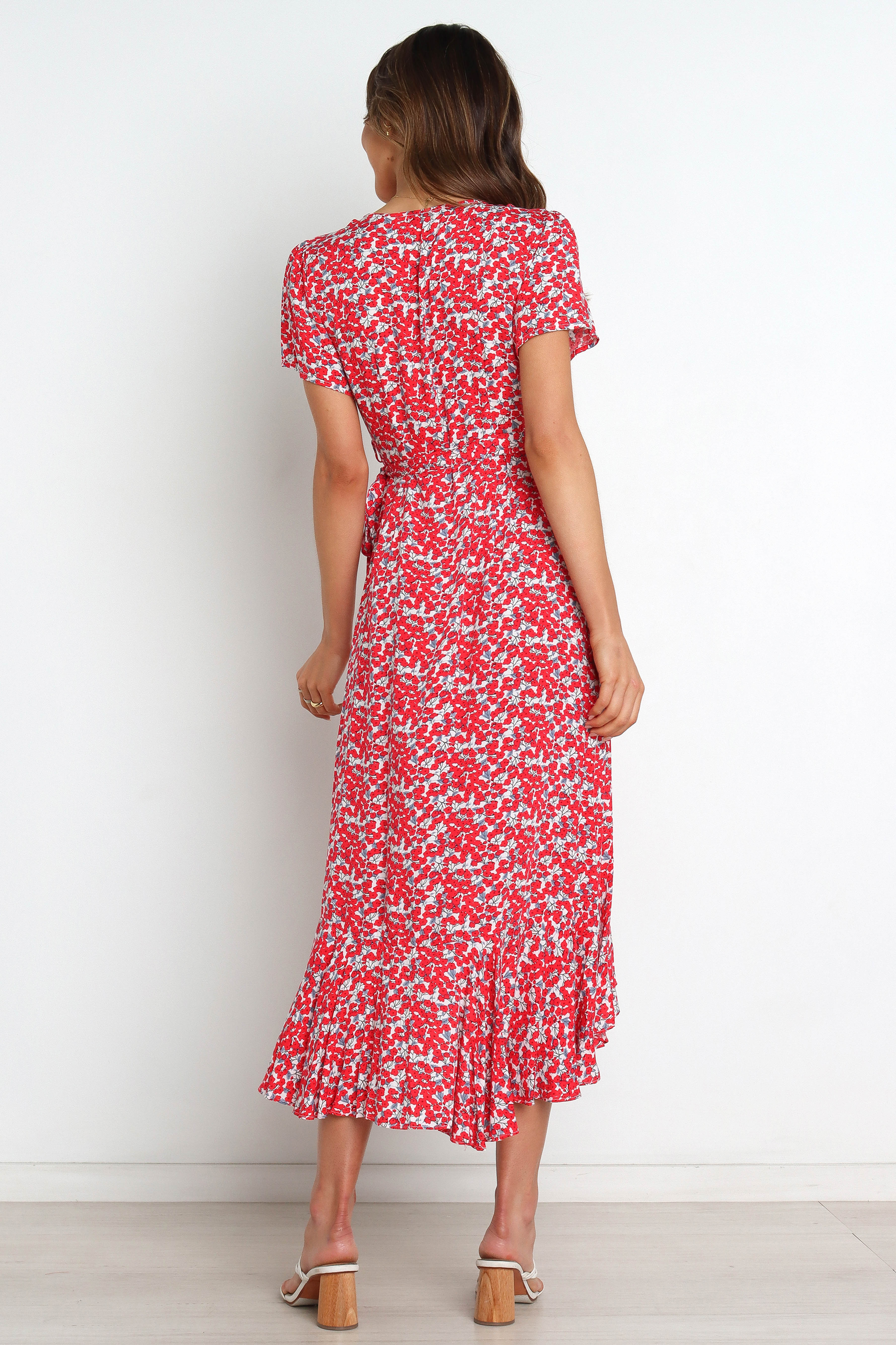 Women Summer Vacition V Neck Midi A Line Dress