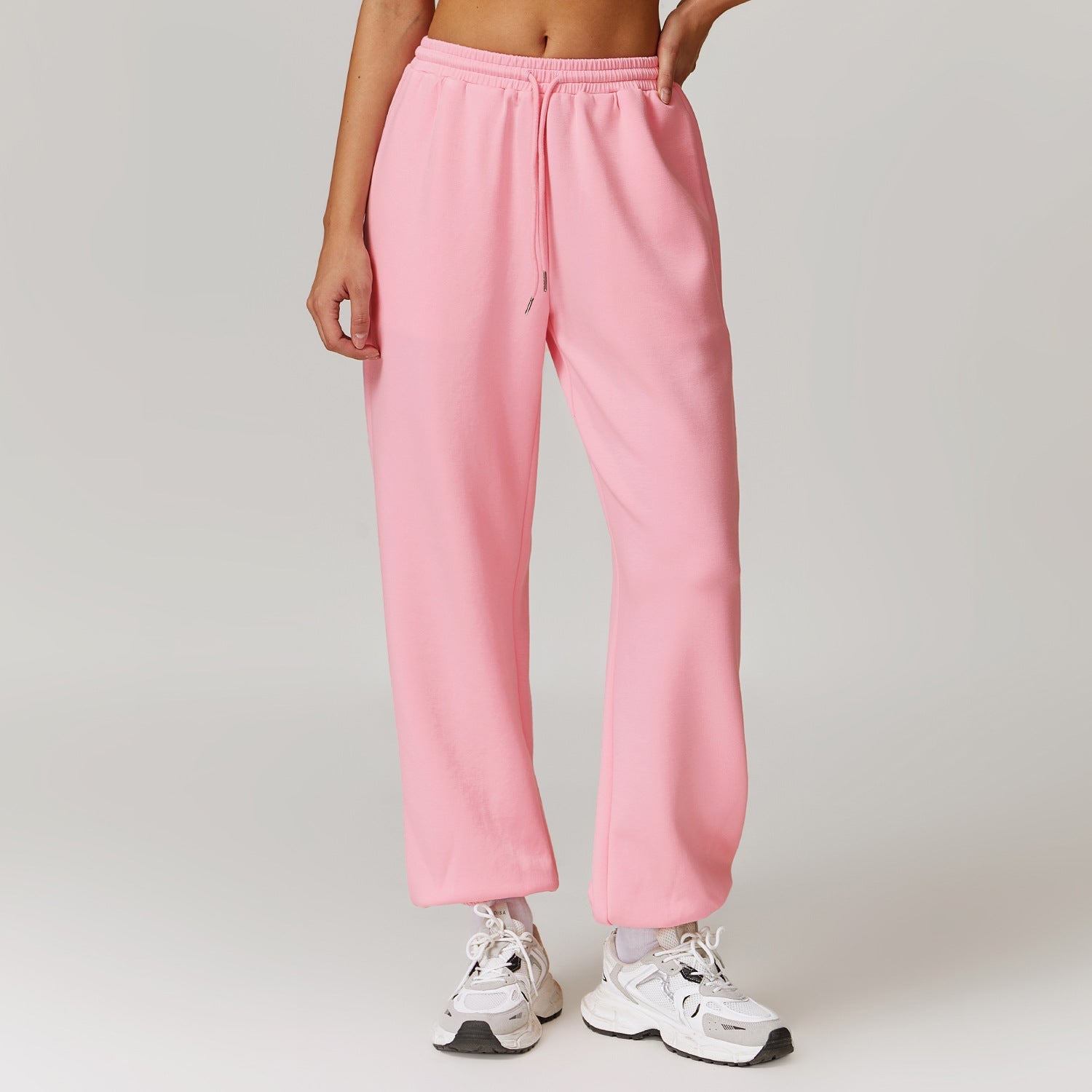 Spring High Waist Casual Pants Loose Sweatpants Straight Outerwear Sports Jogger Pants