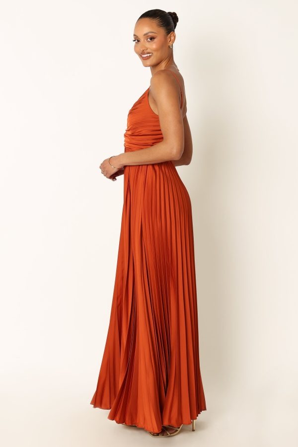 Summer V neck Elegant Graceful Sling Backless Long Pleated Dress