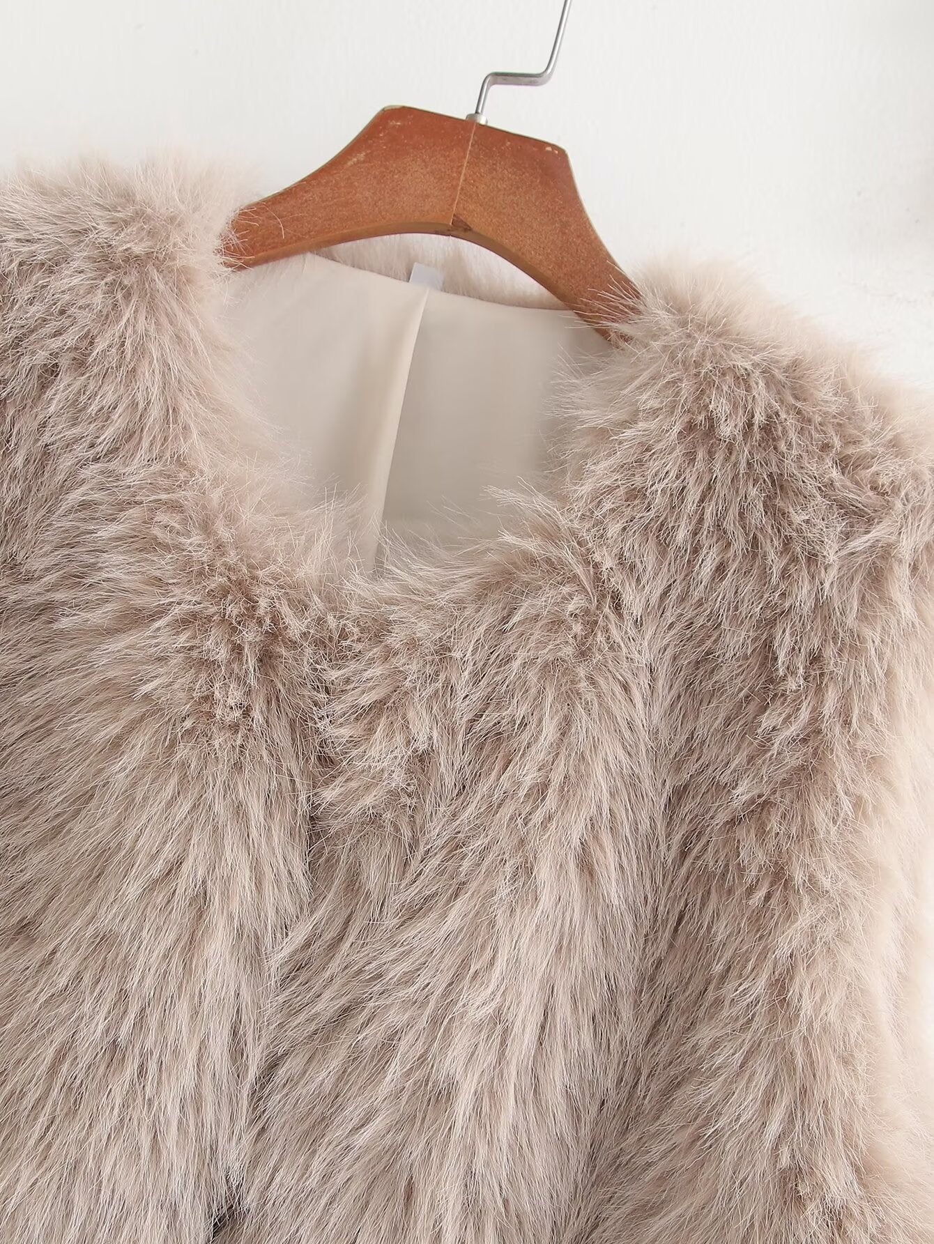 Winter Women Clothing Artificial Fur Horn Button Vest Jacket