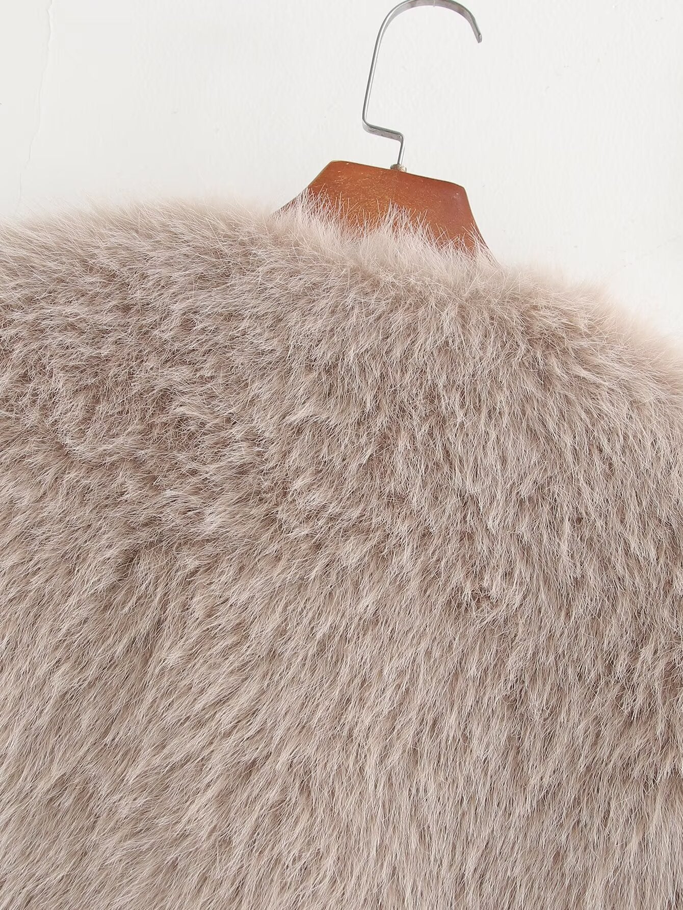 Winter Women Clothing Artificial Fur Horn Button Vest Jacket