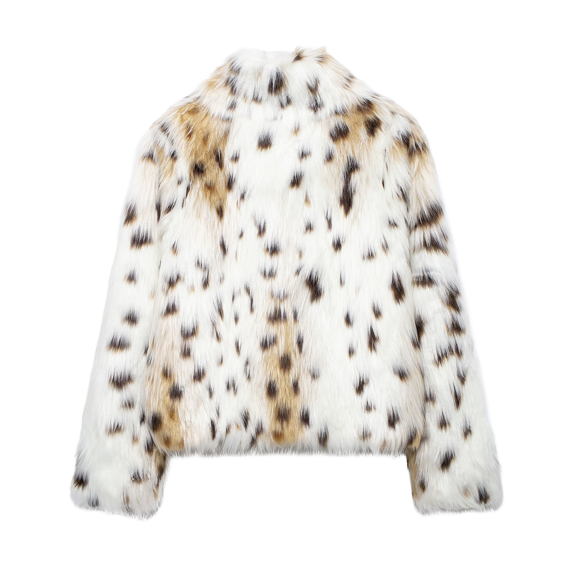 Women Stylish Simple Artificial Fur Effect Coat