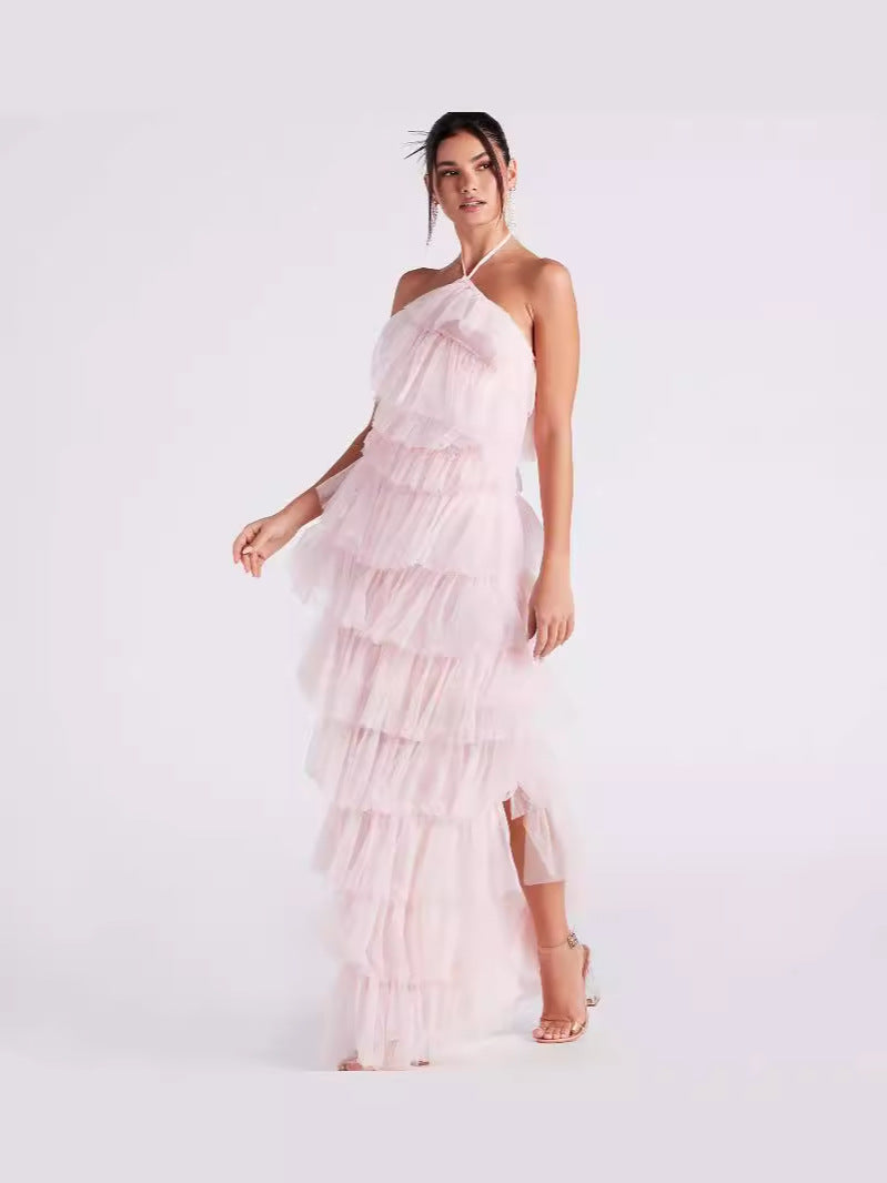 Women Clothing Party Sexy Dress Pink Maxi Dress Pink