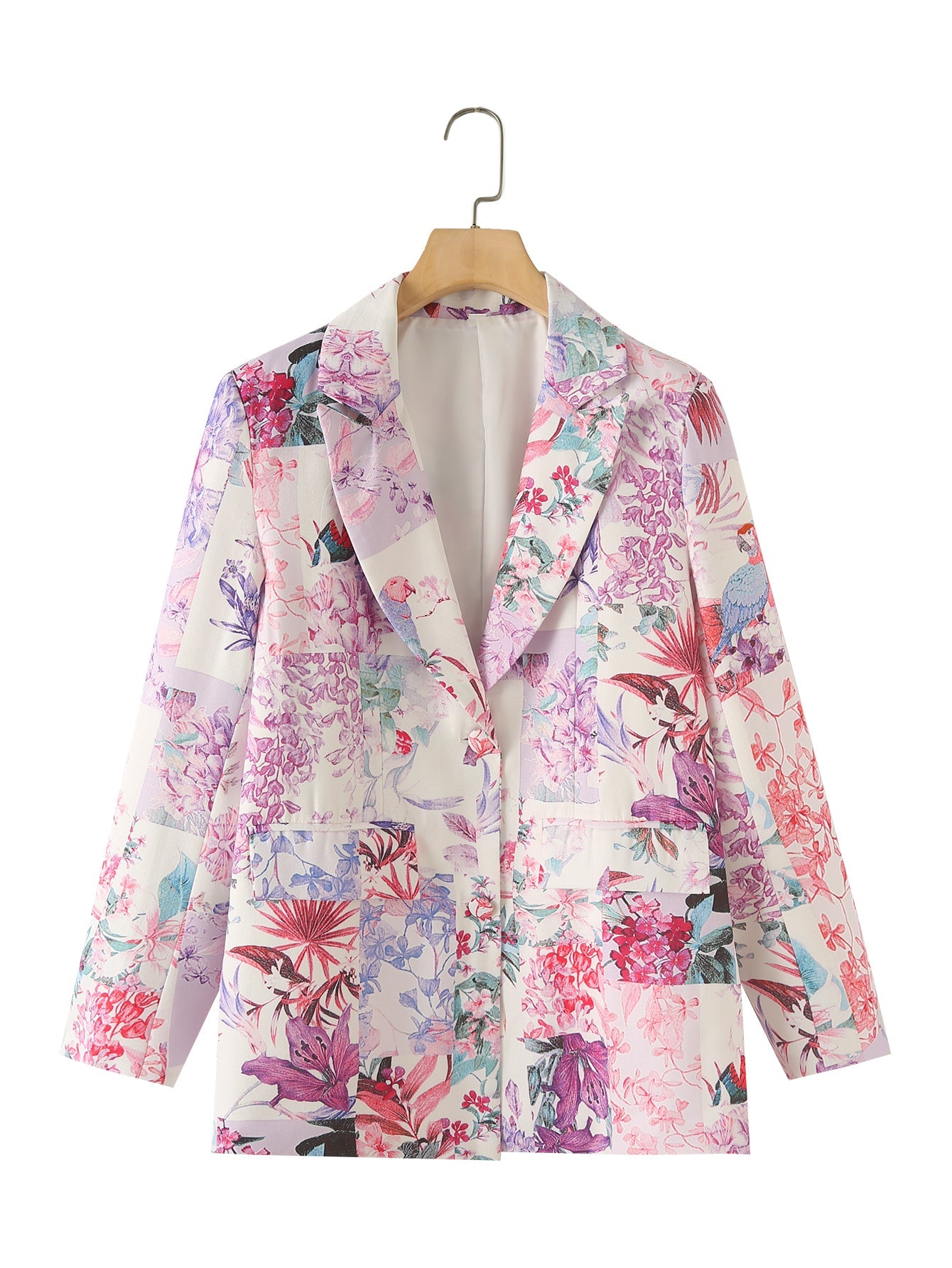 Women Clothing Autumn Women's Printed Blazer Small Blazers