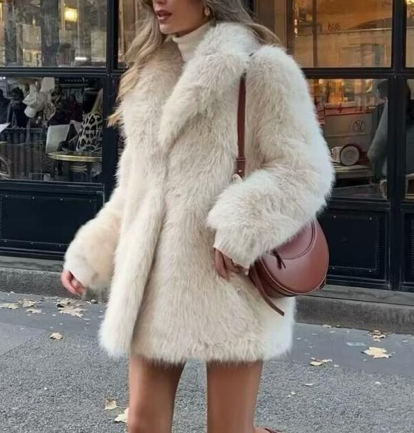 Winter Artificial Fur Effect Coat Coat