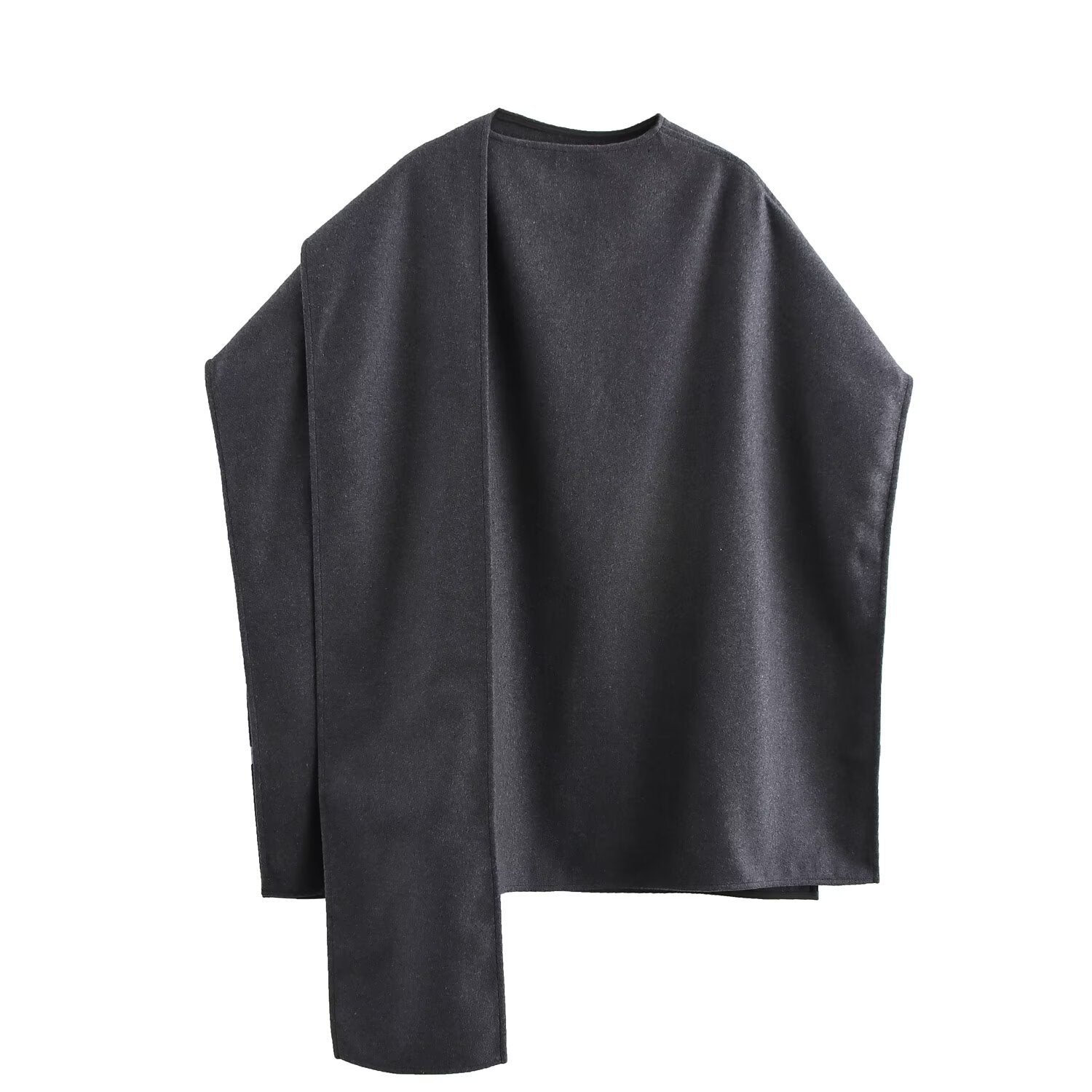 Winter Women Clothing Stylish Simple Blended Woolen Cloak Tops