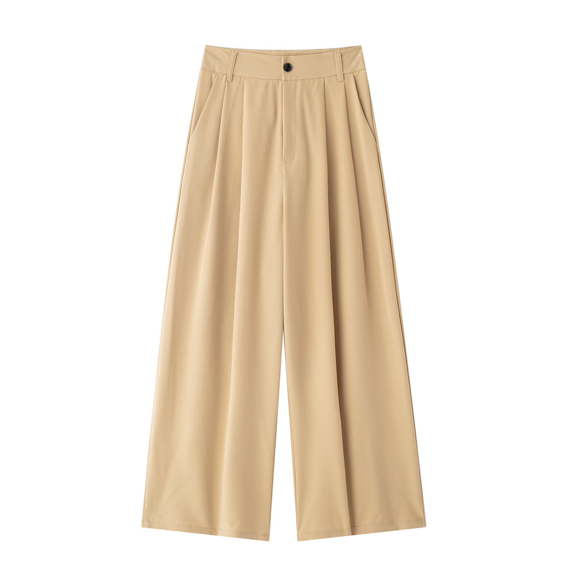 Women Wide Pleated Elegant All Match Casual Culottes