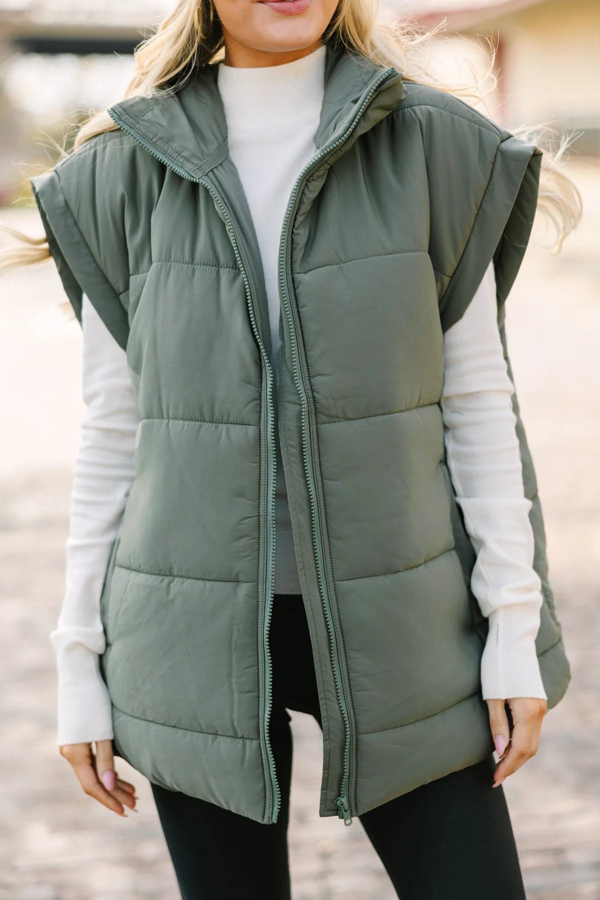 Women Clothing Autumn Winter Sleeveless Stand up Collar Cotton Padded Coat Thermal Vest Coat