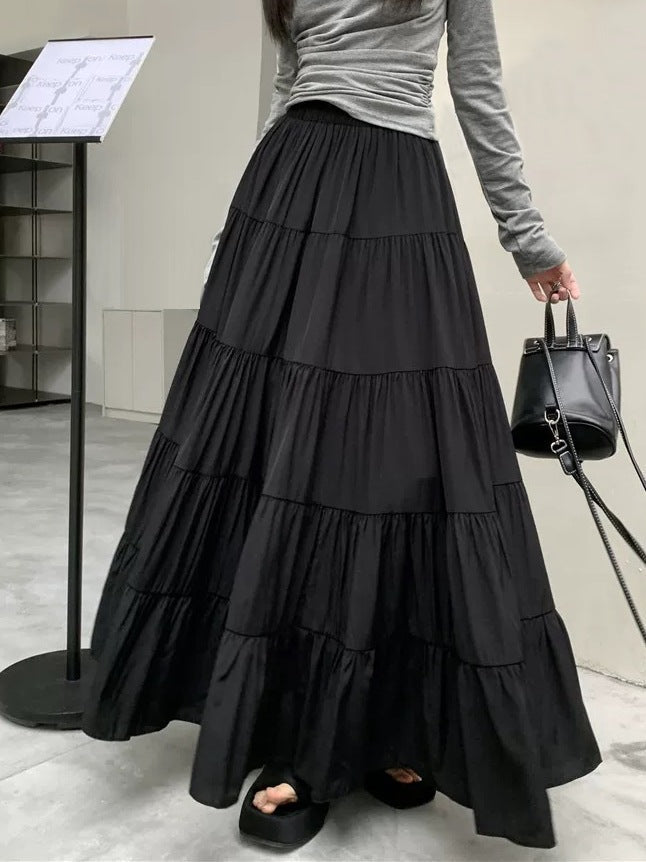 Spring Gentle Wild Big Hem Umbrella Skirt A Line Skirt