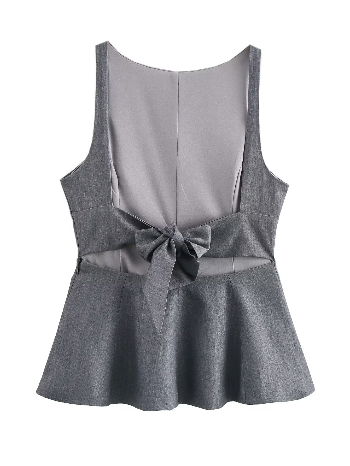 Summer Women Clothing Bowknot Decoration Slim Vest Top Women