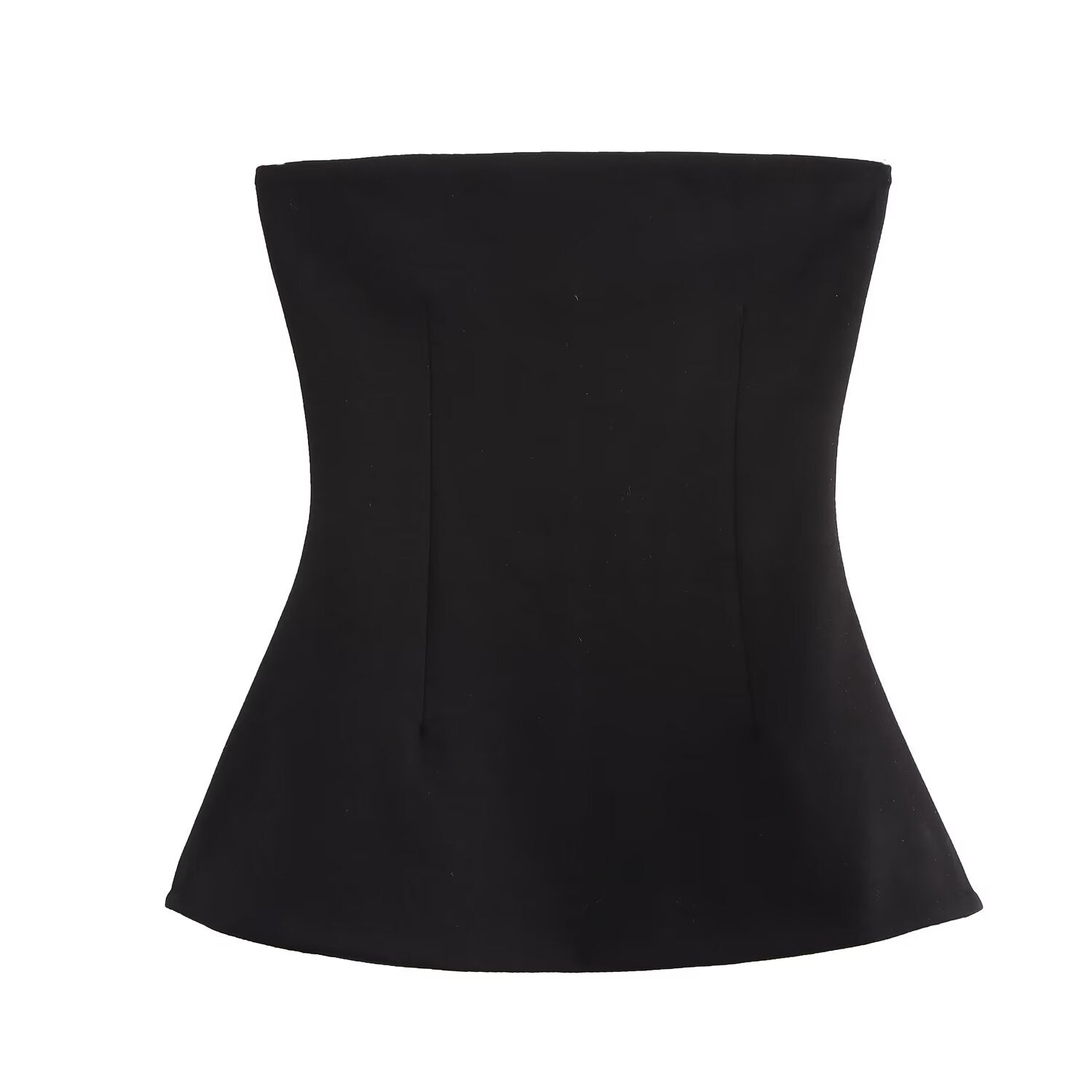 Women Clothing Spring Sexy Knitted Double Sided Cloth Tube Top Small Top Black