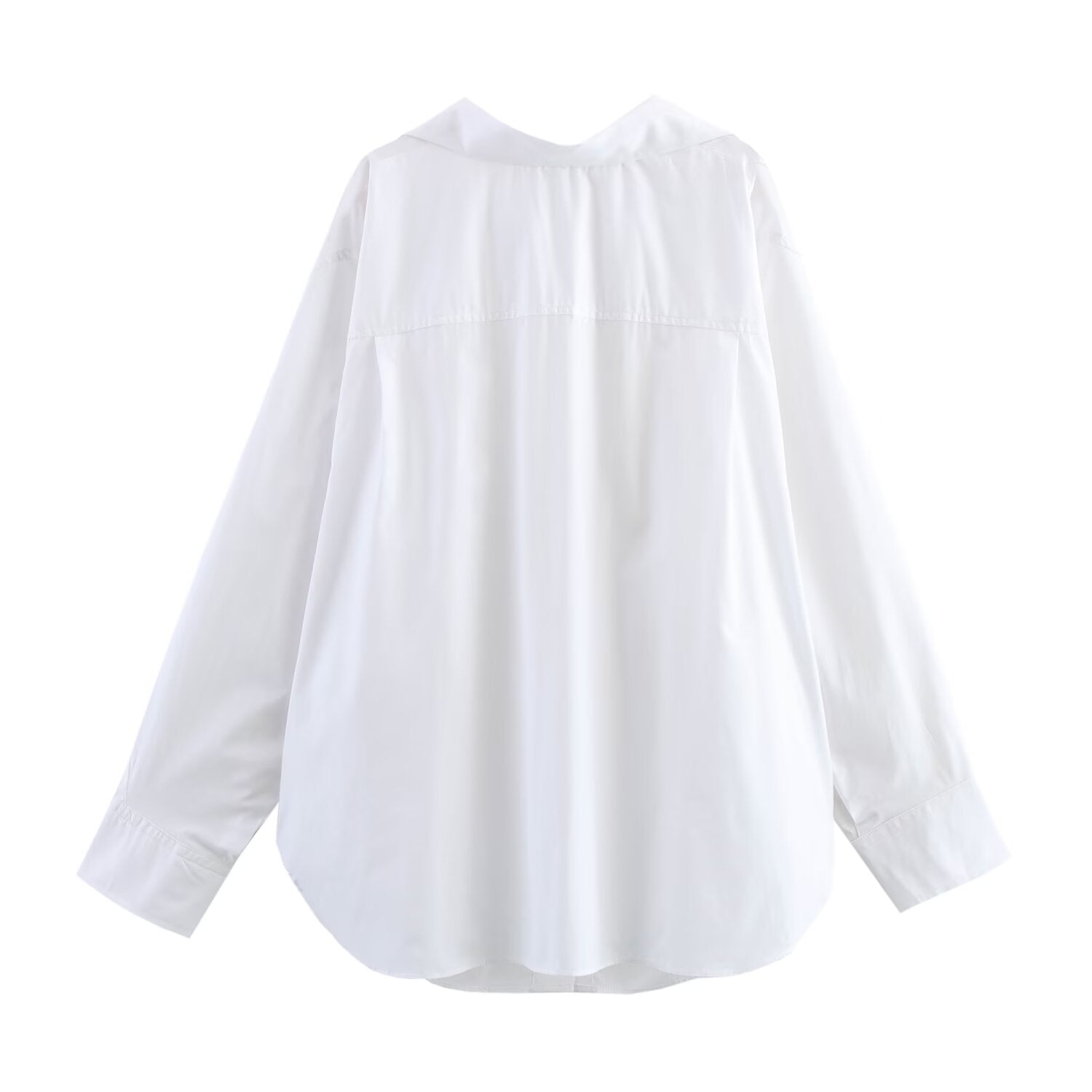 Spring Summer Women Clothing Batwing Sleeve Long Loose Single Breasted Top