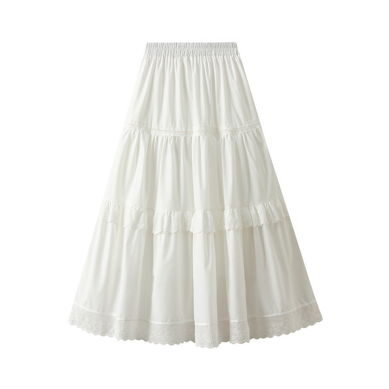 White Lace Skirt One Size White