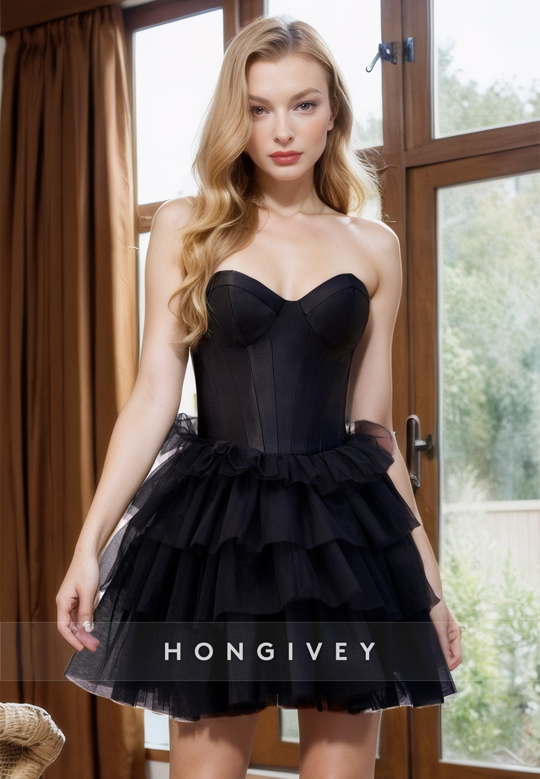 Aline Sweetheart Empire Two Tone Party Evening Homecoming Dress