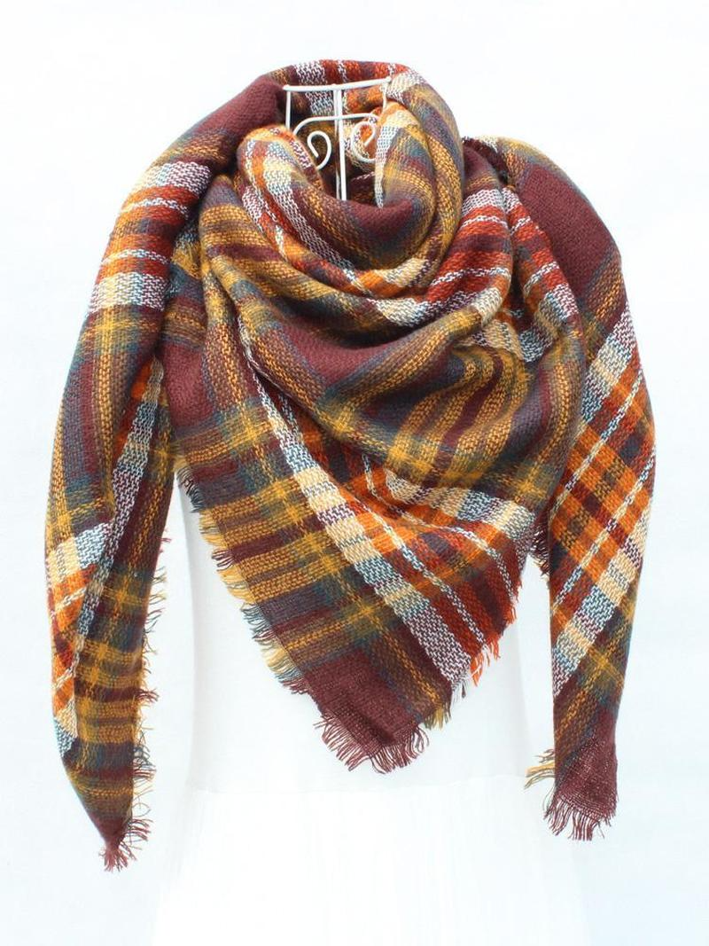 Autumn  Soft Long  Lattice  Large  Scarf