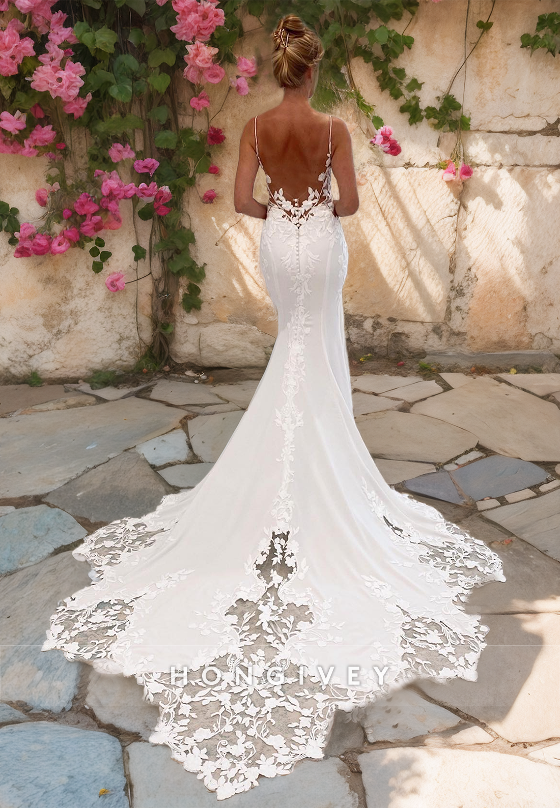 Sexy Applique Trumpet Wedding Dress With Train New