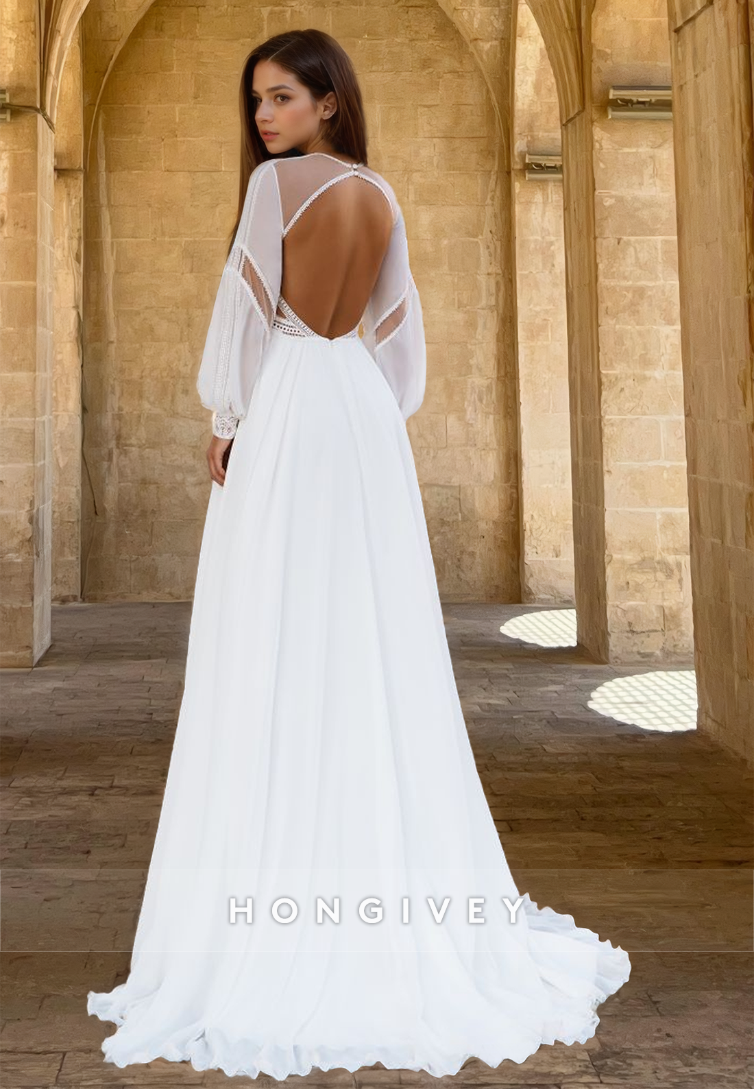 Chic Long Sleeves Sleeveless Tulle Engagement Wedding Dress