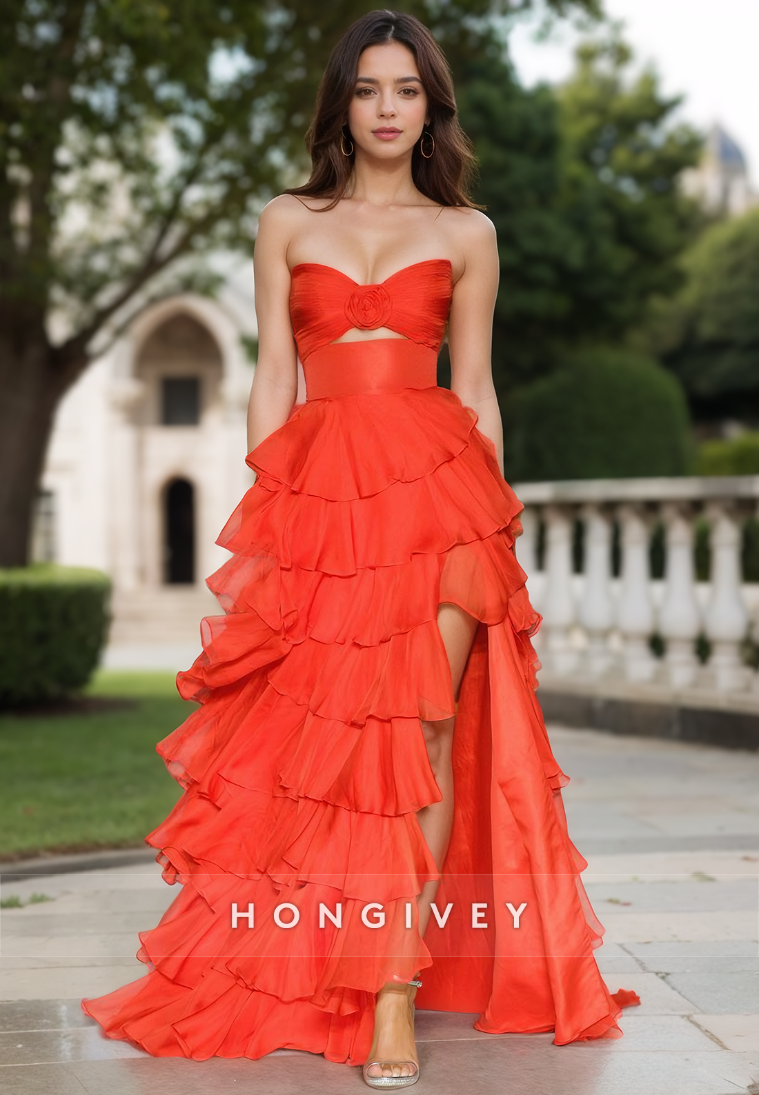 Formal Tiered Tulle Long Evening Dress Homecoming Quinceanera Ball Gown