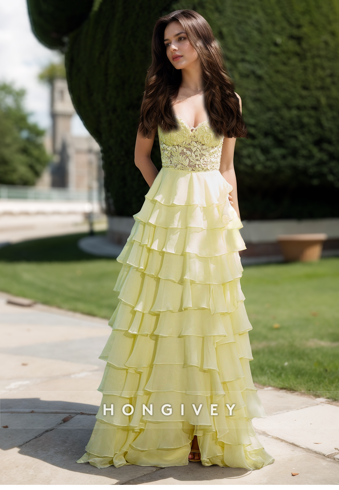 Tulle Aline Ruffles Tulle Quinceanera Birthday Princess Party Prom Dress Ball Gown