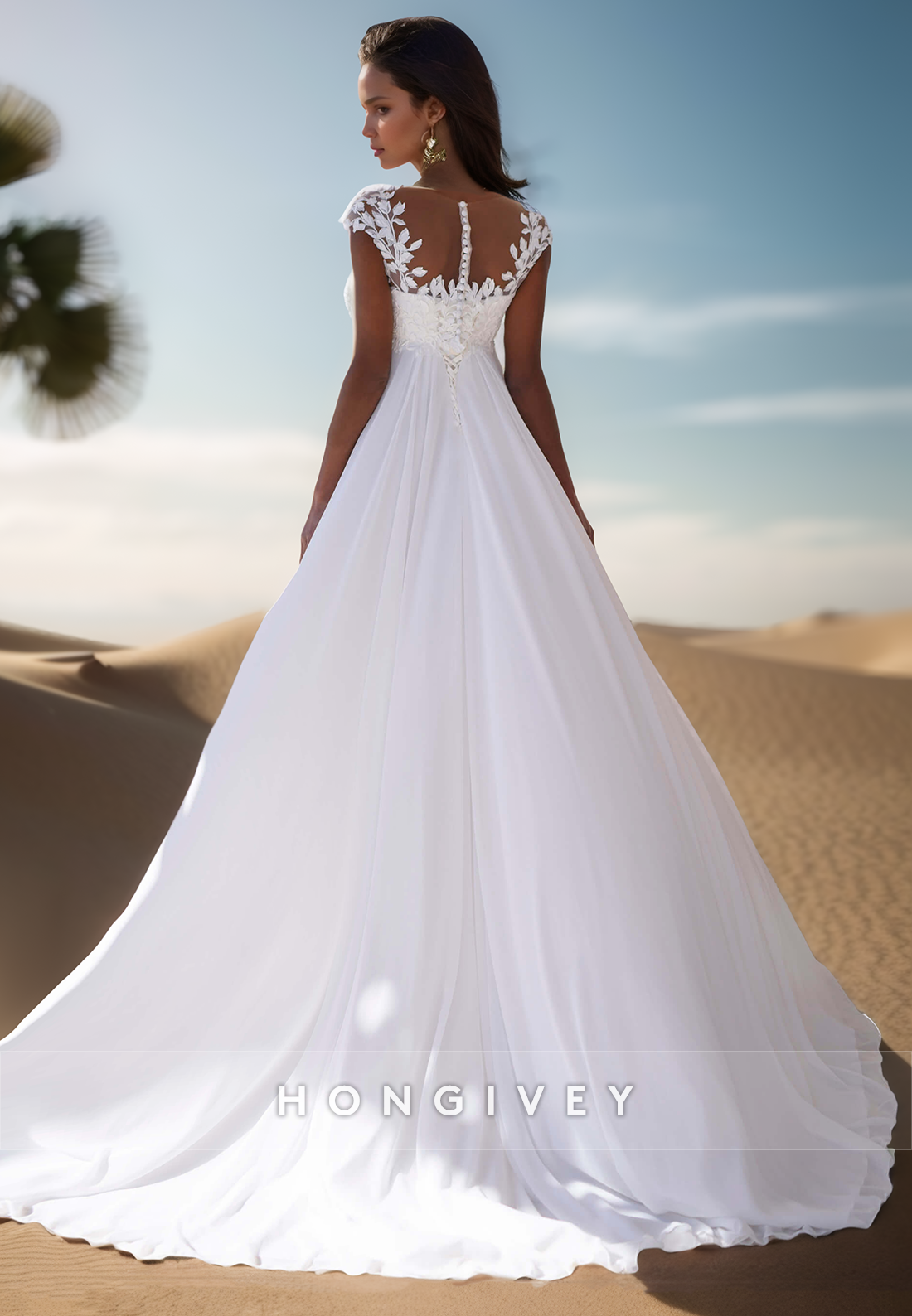 Aline Sweetheart Lace Appliques Simple Beach Wedding Dresses