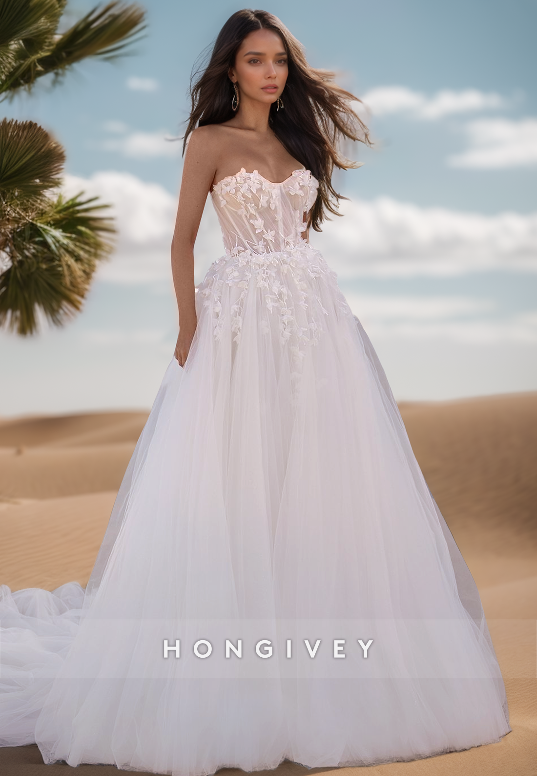 Aline Long Sleeves Sheer Ballgown Wedding Dresses With Train