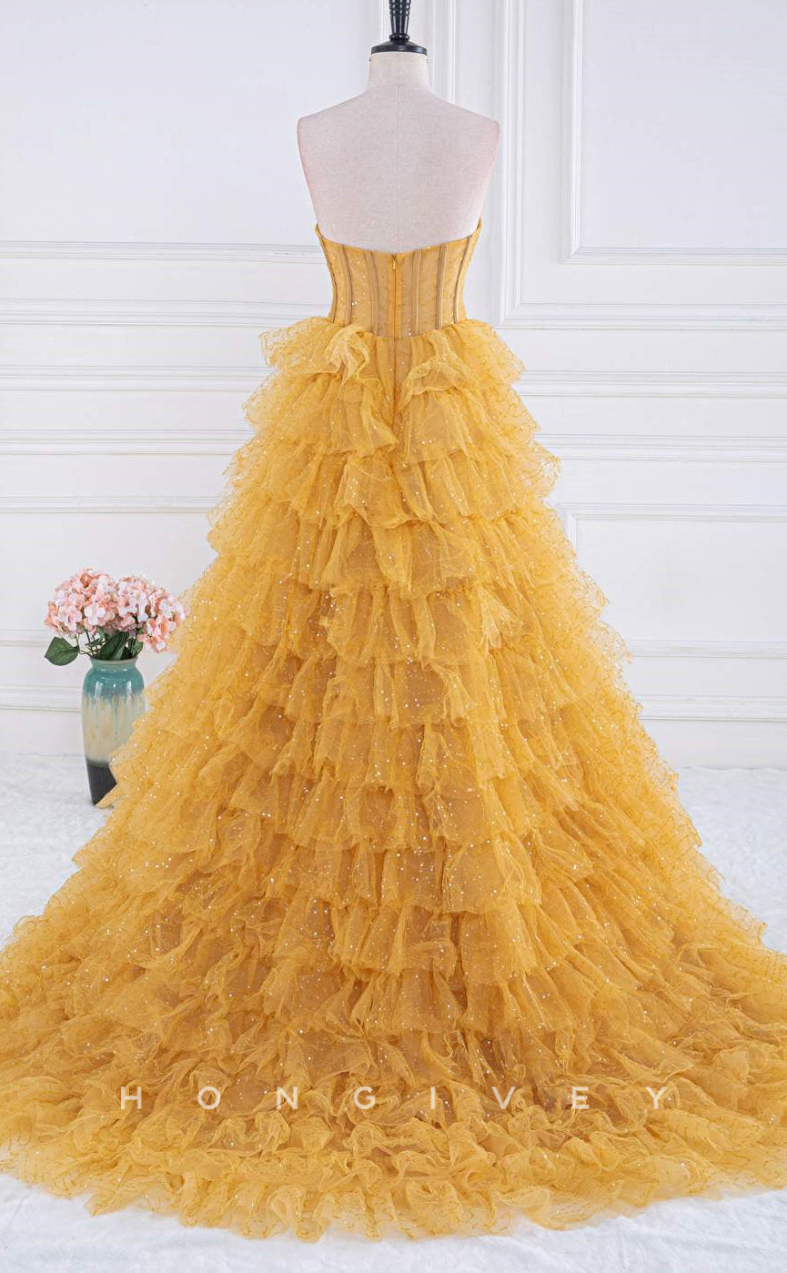 L Sexy Glitter Tulle Aline Bateau Sleeveless Illusion Empire Sequined Party Prom Evening Dress