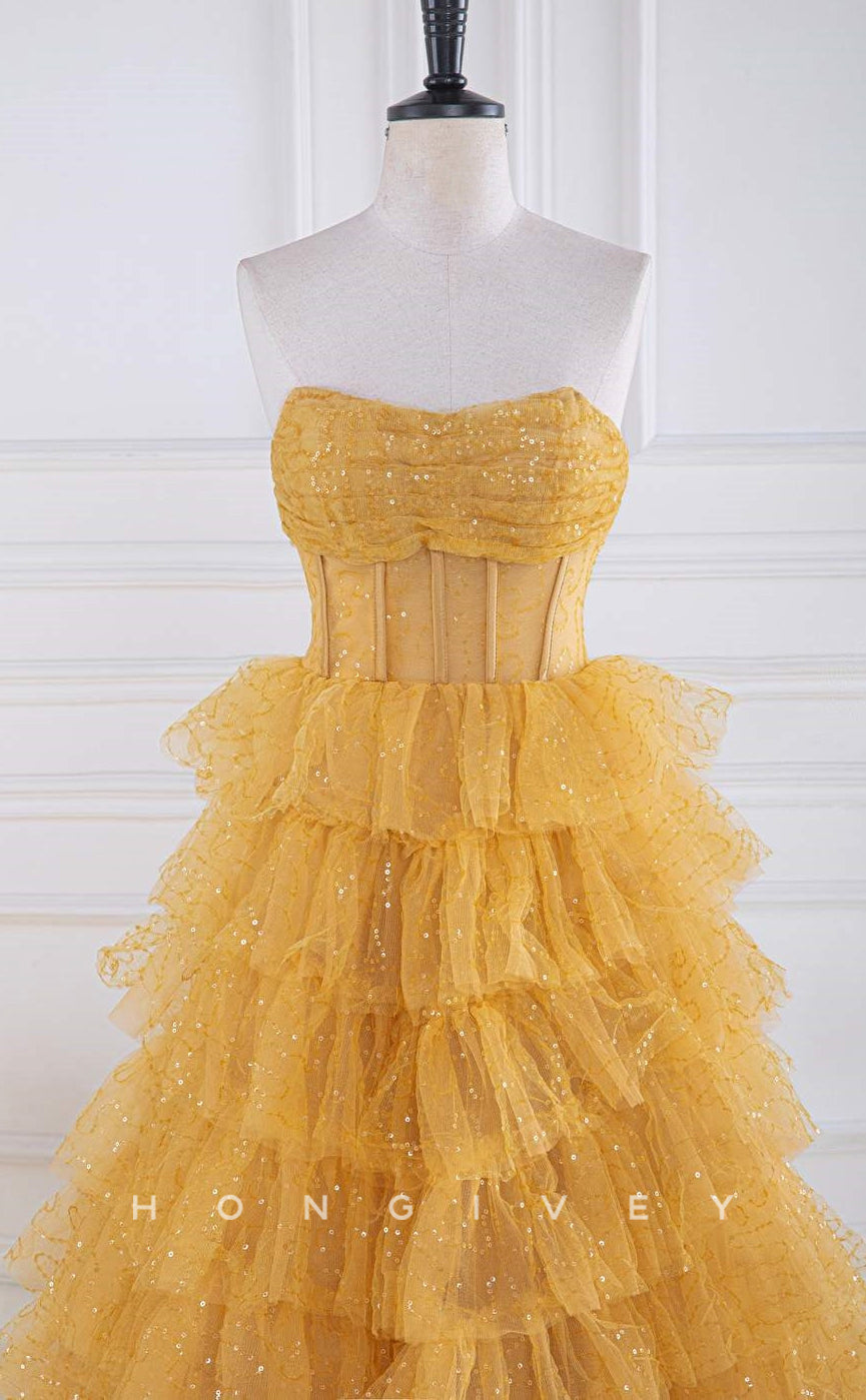 L Sexy Glitter Tulle Aline Bateau Sleeveless Illusion Empire Sequined Party Prom Evening Dress