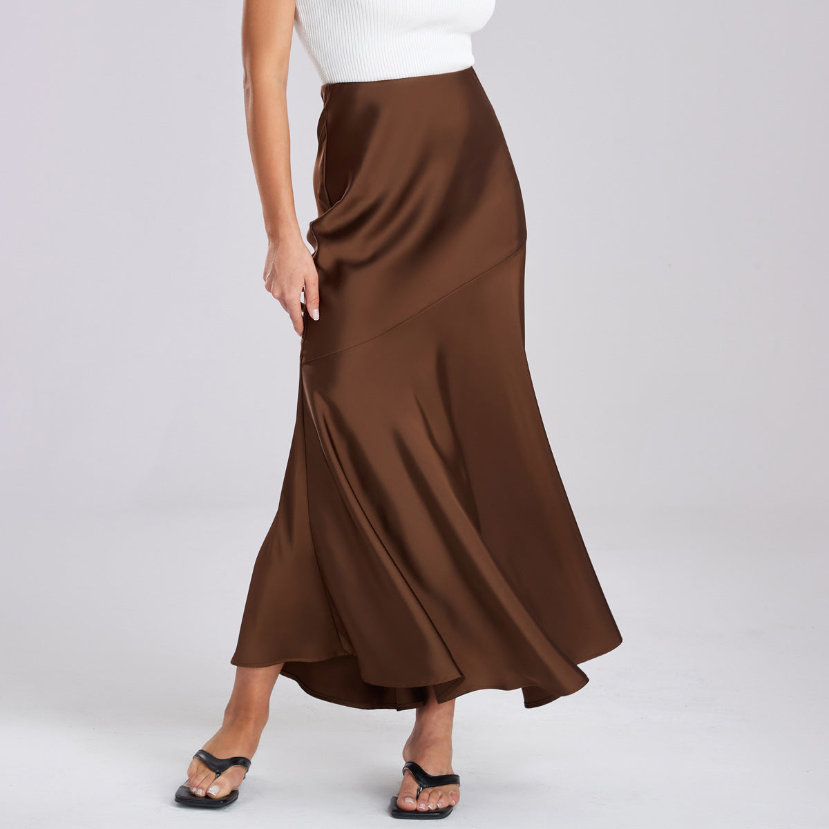 Women Acetate Satin Skirt