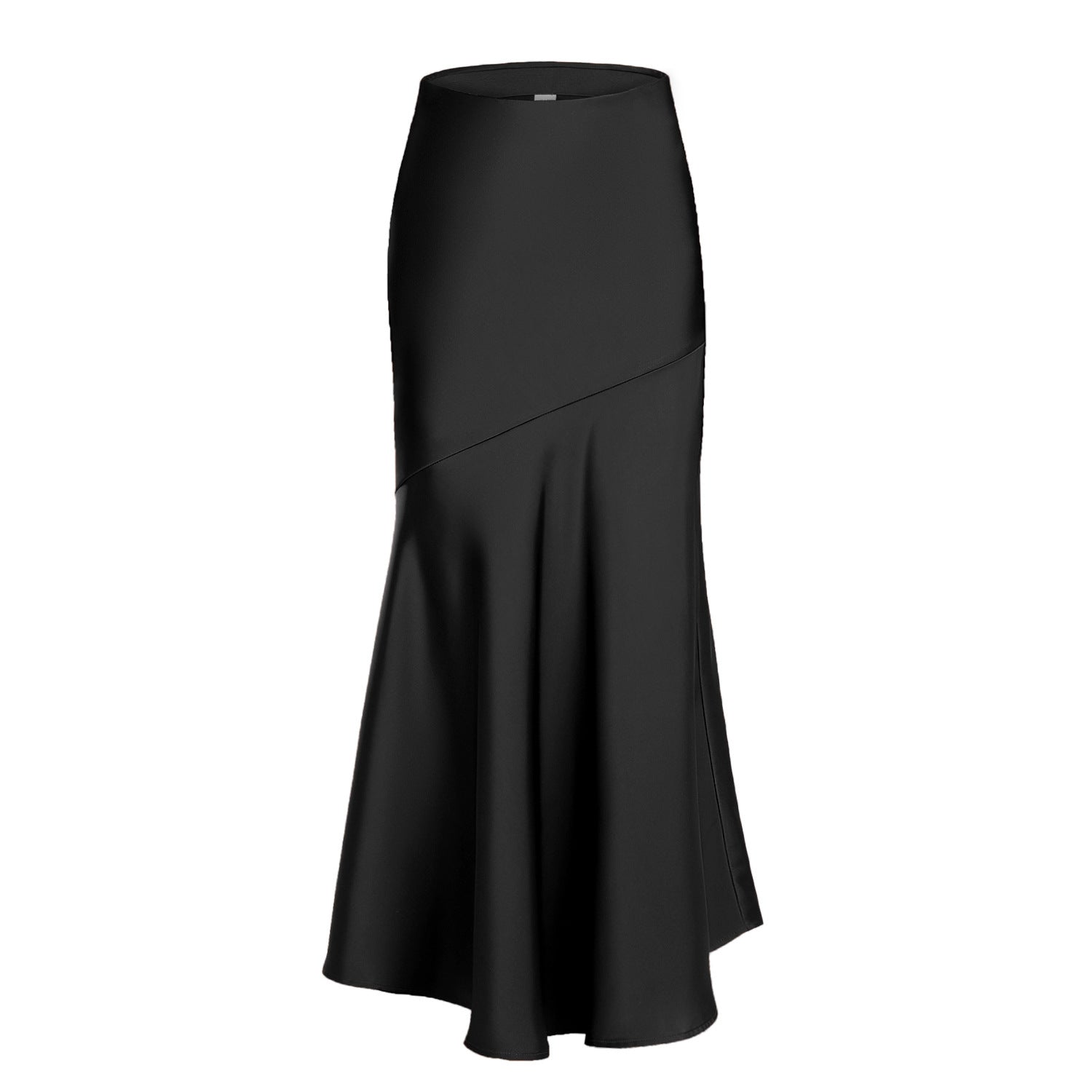 Women Acetate Satin Skirt Black