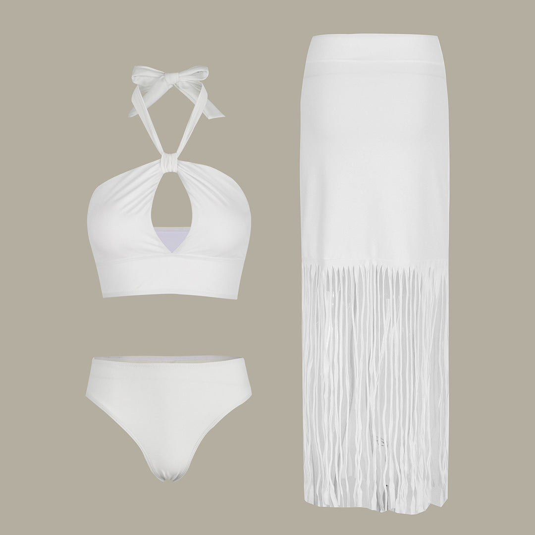 Women Three Piece Swimsuit White Three-Piece Set