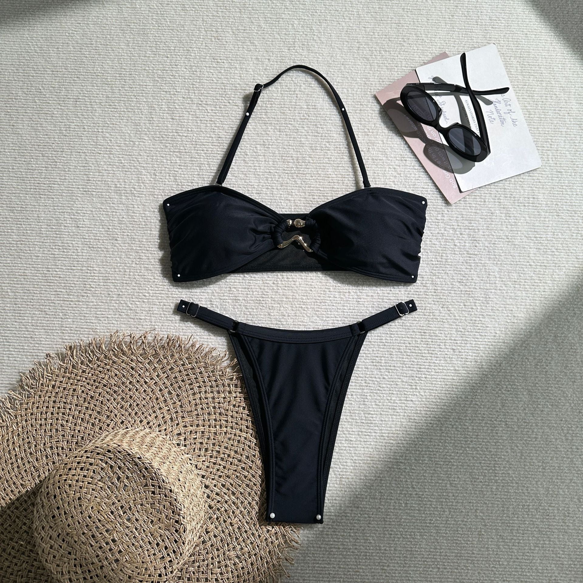 Summer Tube Top Swimsuit with Shoulder Strap Sexy Women Swimsuit Summer Beach Swimsuit