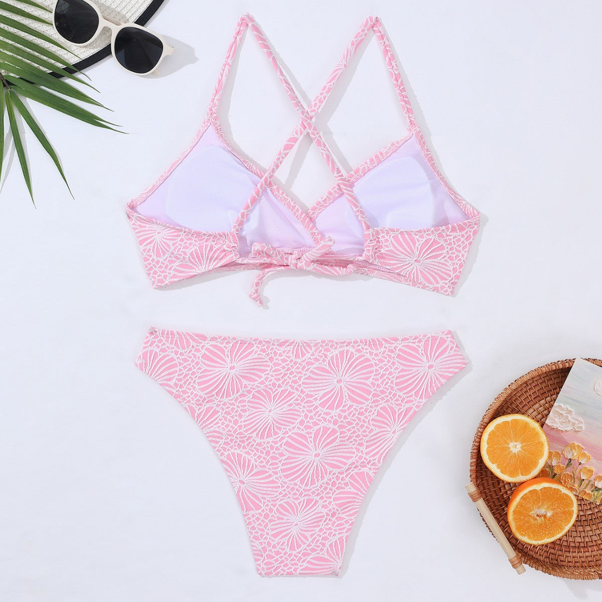 Women Vacation Lace up Sexy Bikini Swimsuit