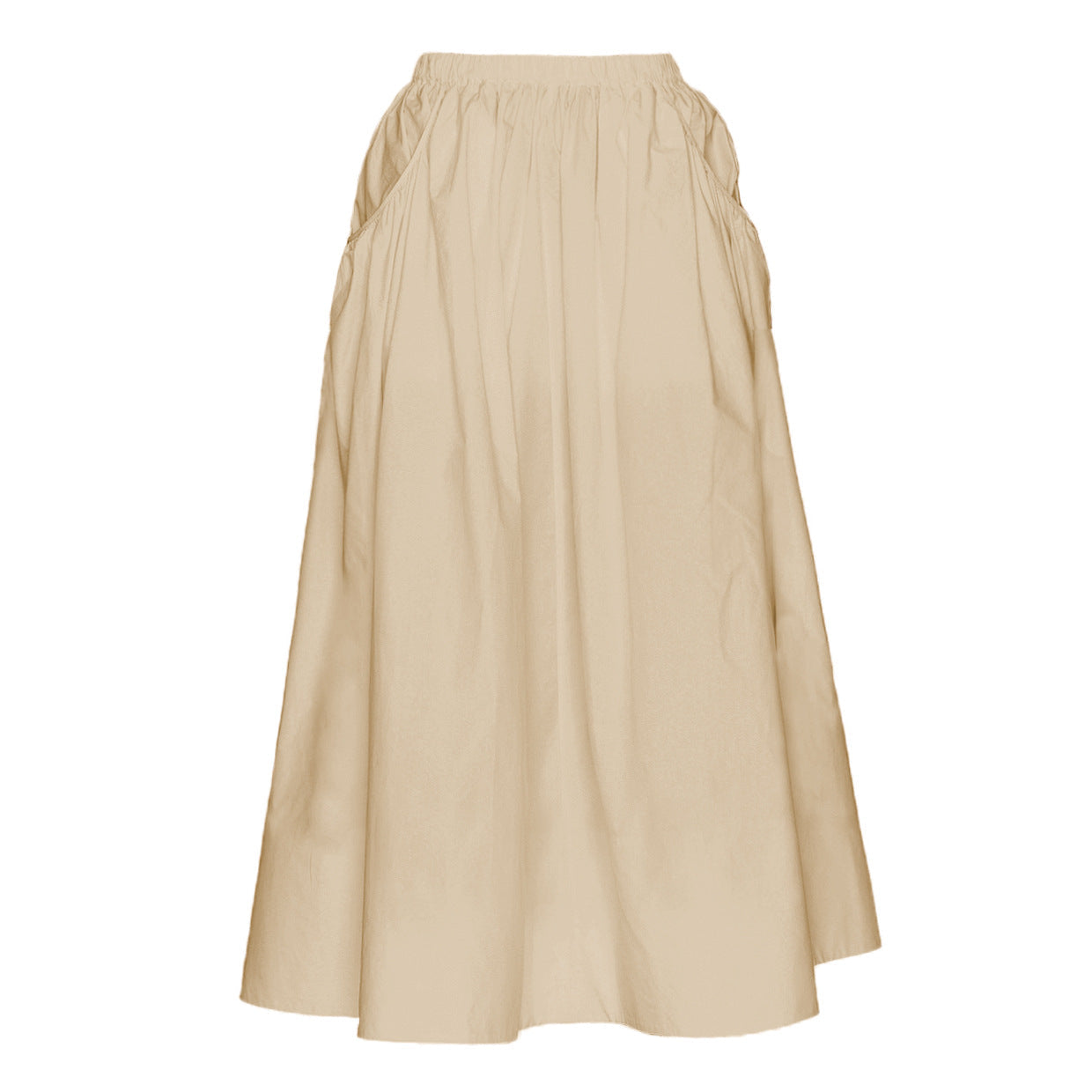 Women Autumn Winter Boutique Pocket Skirt Gold