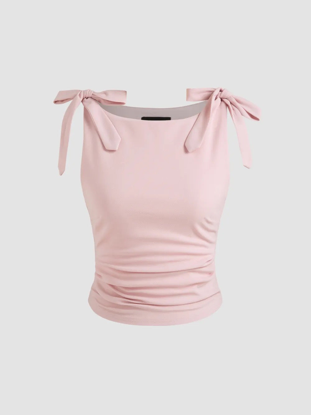 Summer Pink Bow Sleeveless Vest Girl Heart Sling Slim Fit Figure Flattering Sweetheart Small Sling Pink