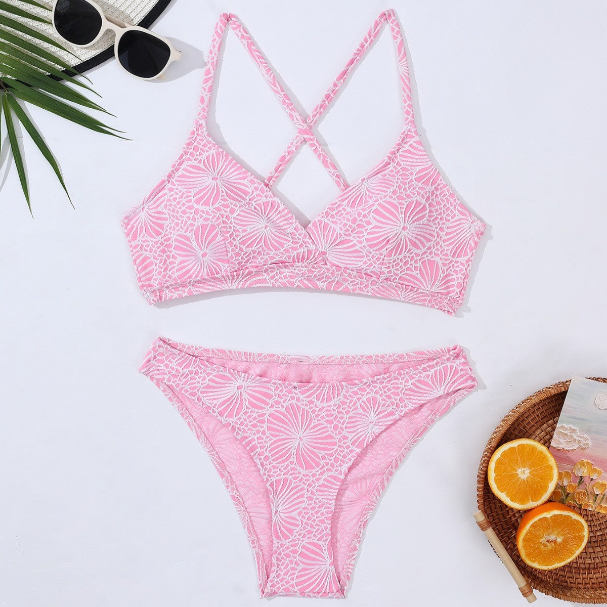 Women Vacation Lace up Sexy Bikini Swimsuit