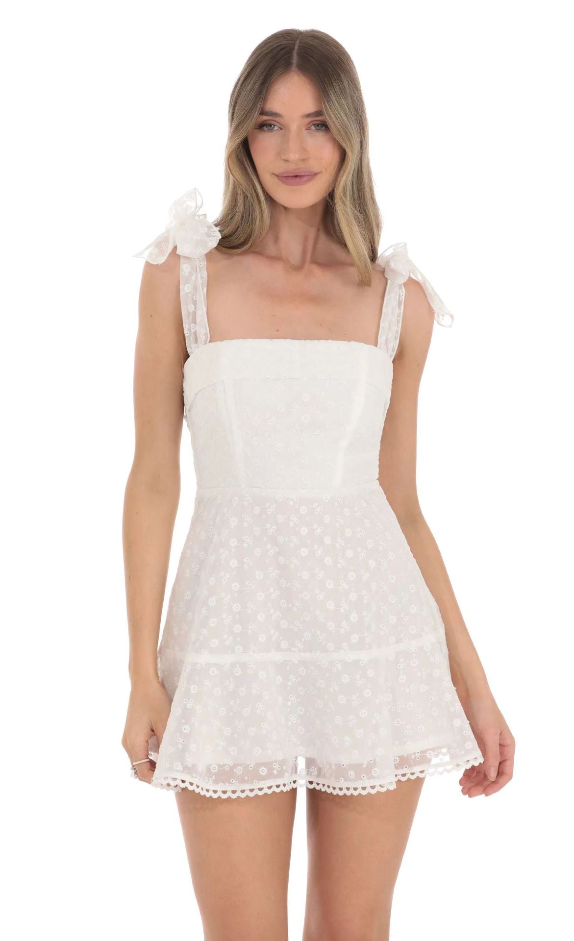 Women Summer Sexy Mesh Dress White