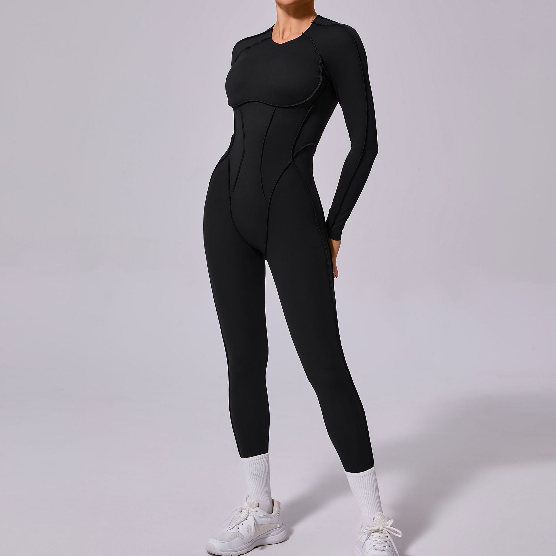 Autumn Sand Winter One Piece Sports Yoga Jumpsuit Backless Tight Long Sleeved Trousers Jumpsuit