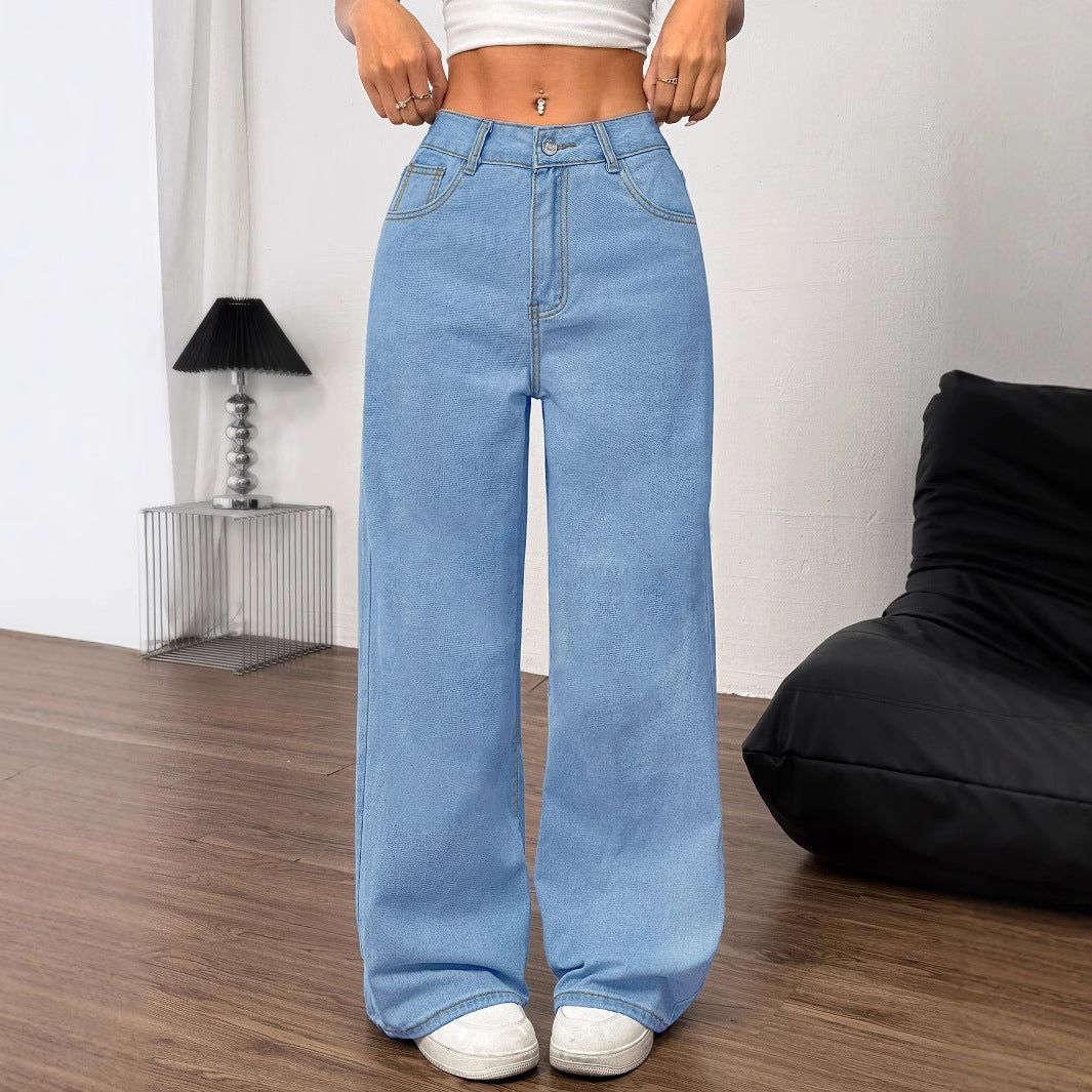 Women Clothing Trend Bow Embroidered Denim Trousers