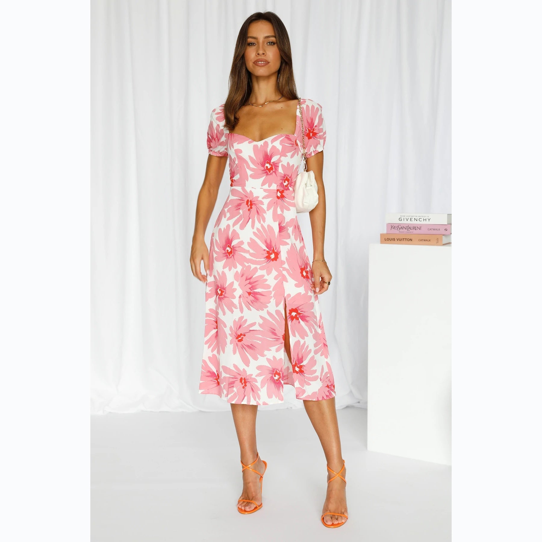 Spring Summer Floral Printing Fresh Dress