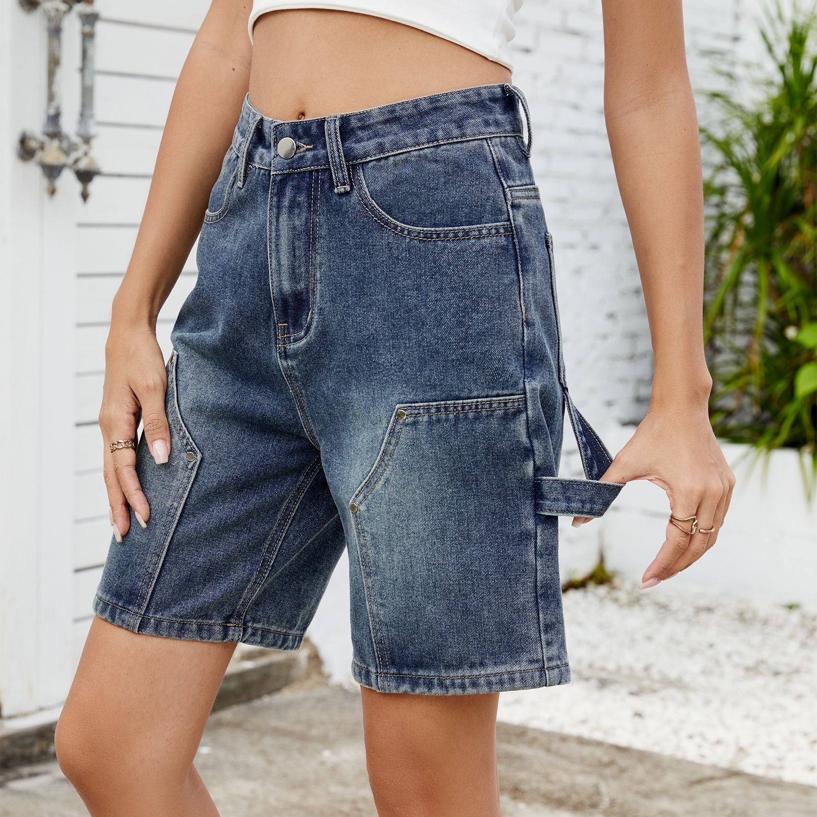 Summer Street Washed Cool Denim Shorts Women