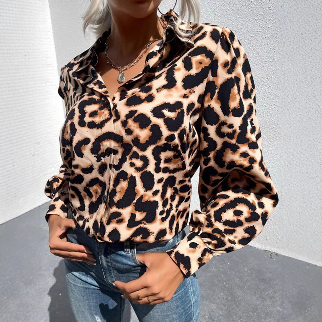 T shirt Popular Leopard Print Casual Shirt