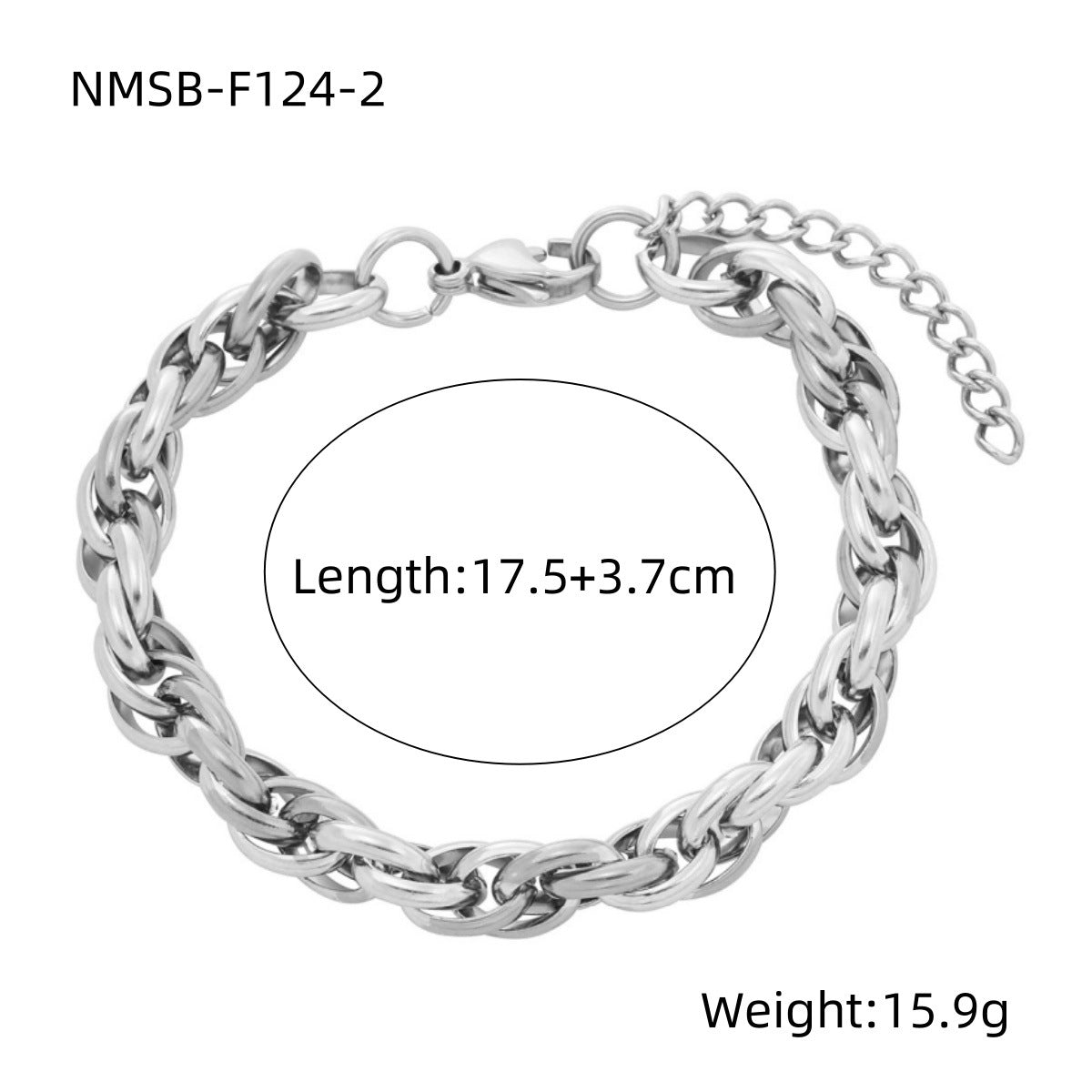 Arrival Metal Texture Titanium Steel Bracelet Niche Design 18K Real Gold High Grade Women Bracelet One Size NMSB-F124-2 Steel Color