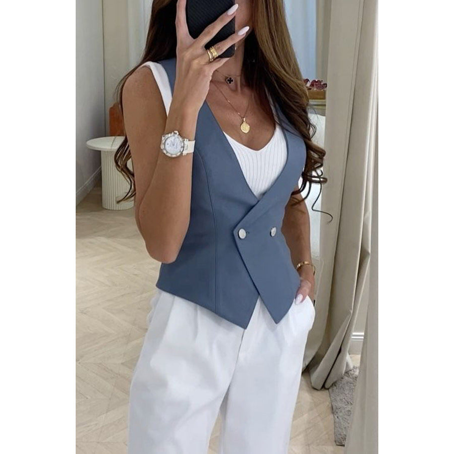 Summer Summer Casual Multi Color Leather Waistcoat Slim Women Top