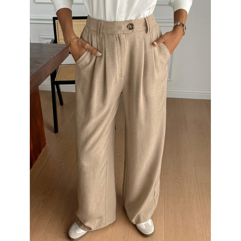 Women Clothing Solid Spring Casual Pants