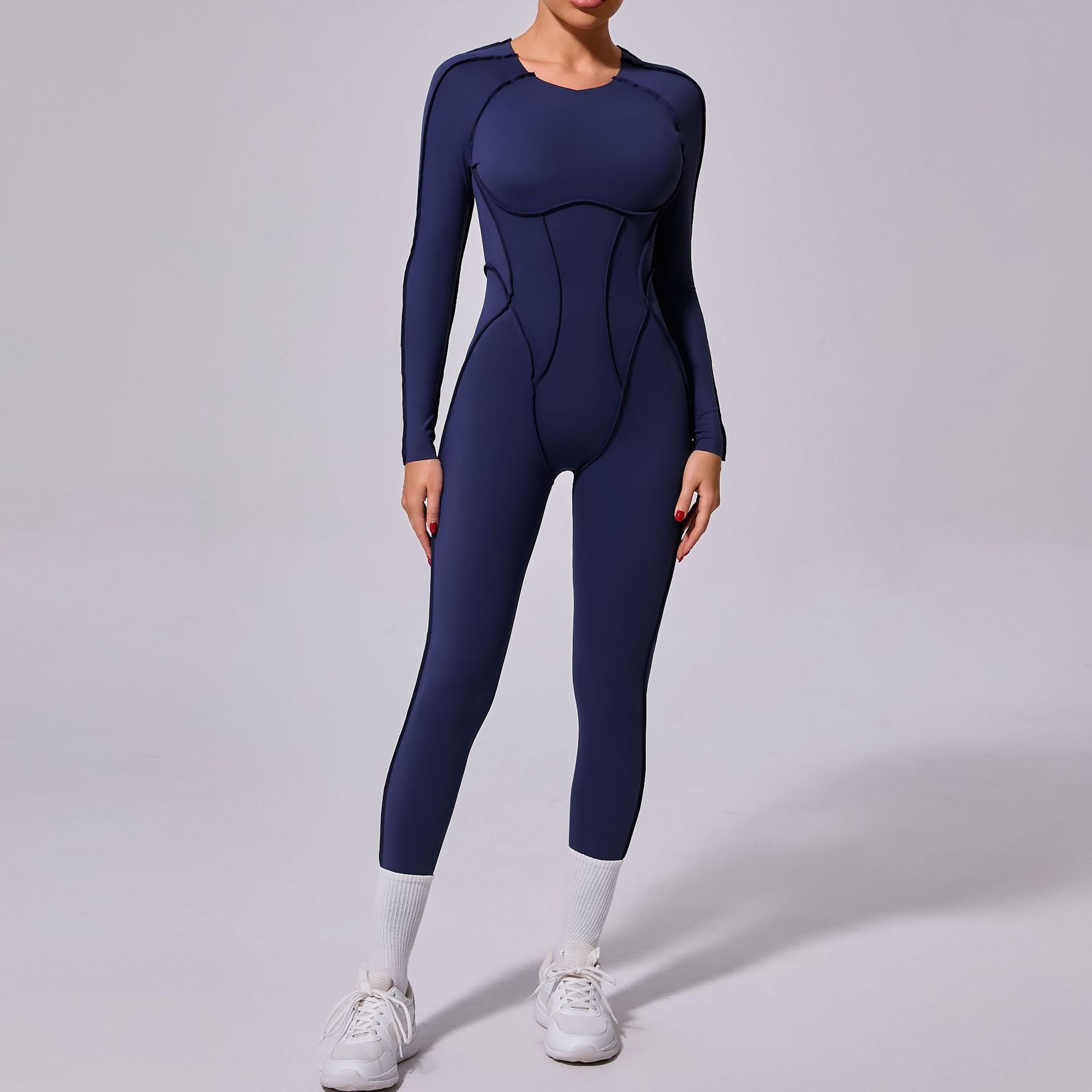 Autumn Sand Winter One Piece Sports Yoga Jumpsuit Backless Tight Long Sleeved Trousers Jumpsuit