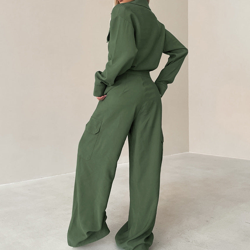 Workwear Mountain Long Sleeved Trousers Jumpsuit Autumn Winter Women Clothing