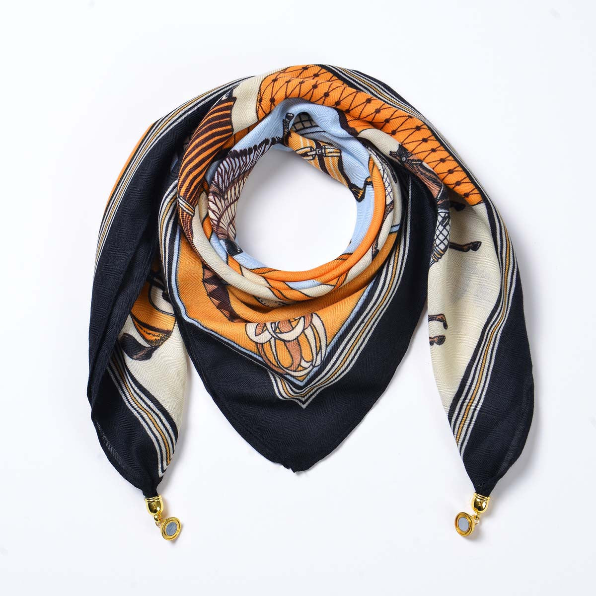 Women Autumn Winter Warm Magnetic Triangle Neck Protection Scarf Four Seasons All Match Velvet Decorative Scarf One Size Multi3