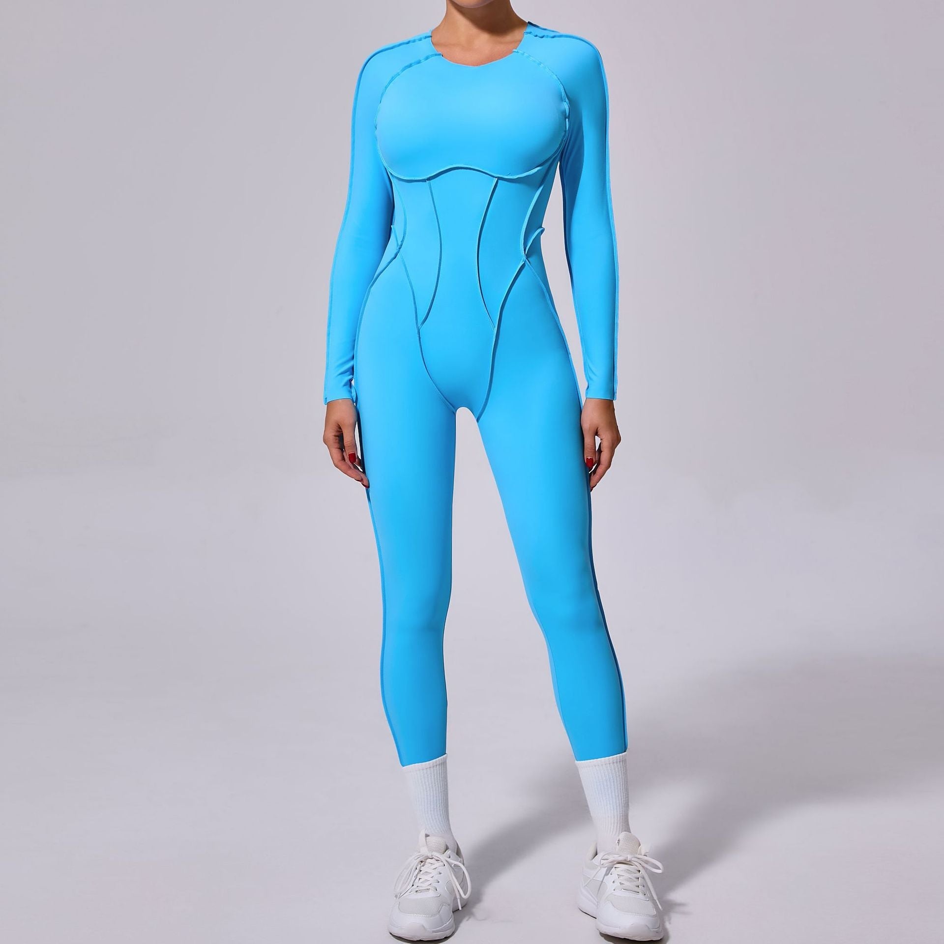 Autumn Sand Winter One Piece Sports Yoga Jumpsuit Backless Tight Long Sleeved Trousers Jumpsuit