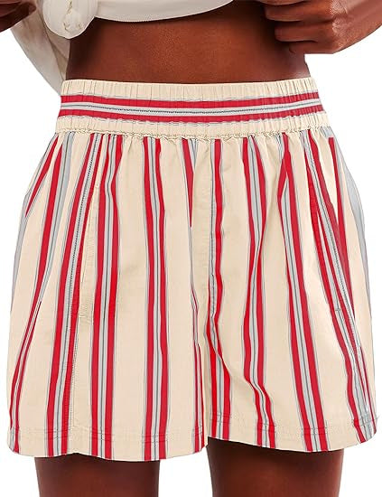 Spring Summer Women Clothes Shorts Striped Casual Shorts Women Pants Khaki